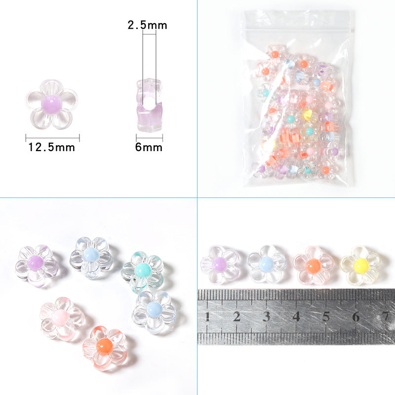 Wholesale 50PCS/Pack Acrylic Light Color Beads